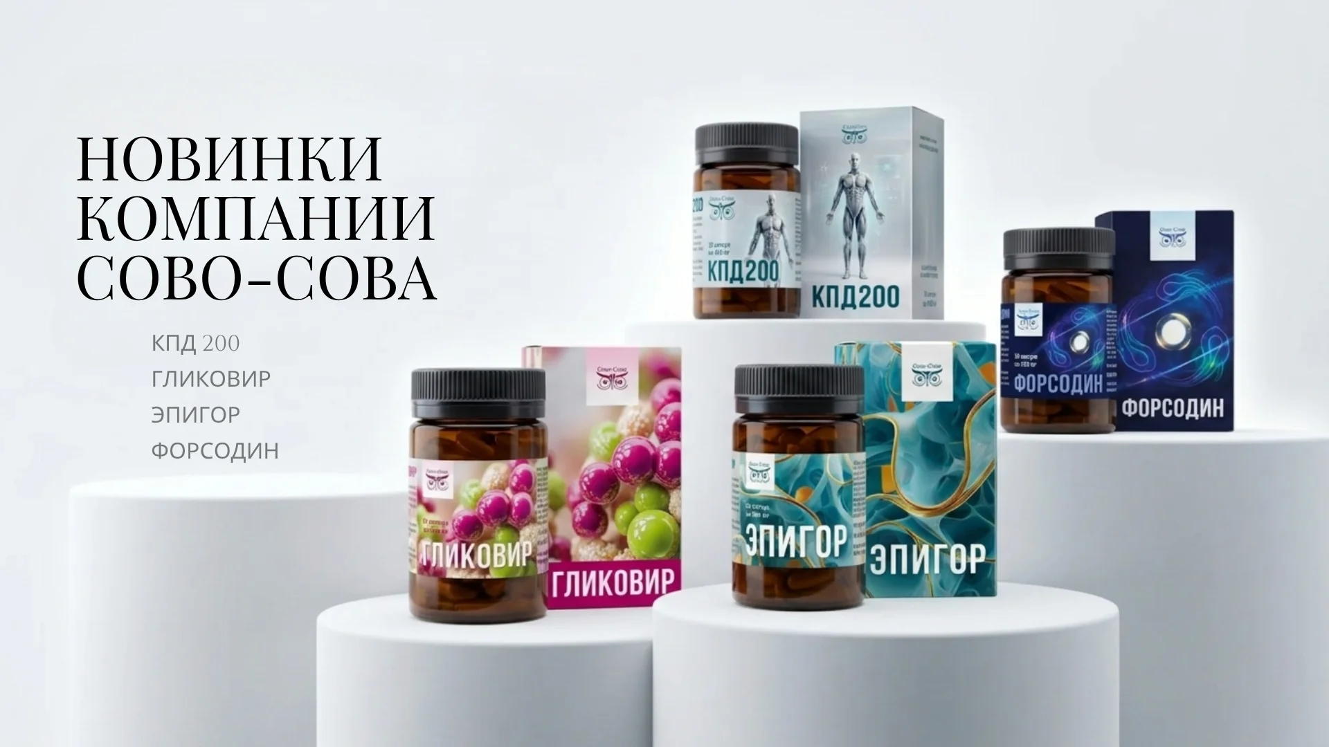 КПД 200, Гликовир, Эпигор, Форсодин | Новинки Сово-Сова
